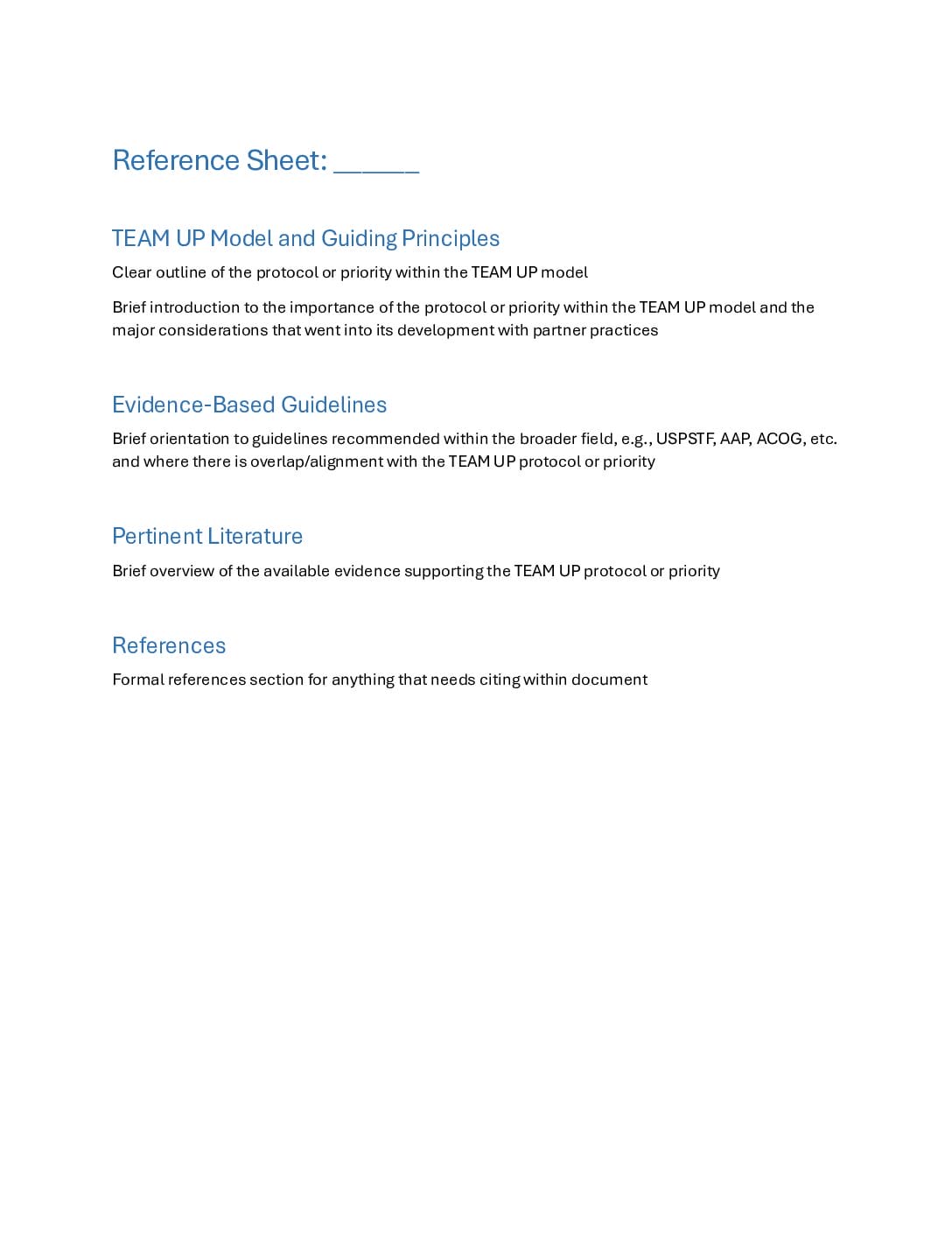 Referral Navigation Reference Sheet